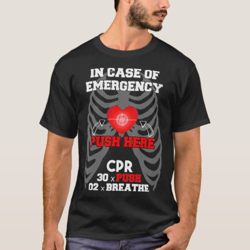 Womens Funny Cpr Instructor First Aid for Nurses C T_Shirt