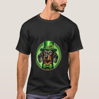 Womens Funny Dachshund Shamrocks St Patricks Day A T-Shirt