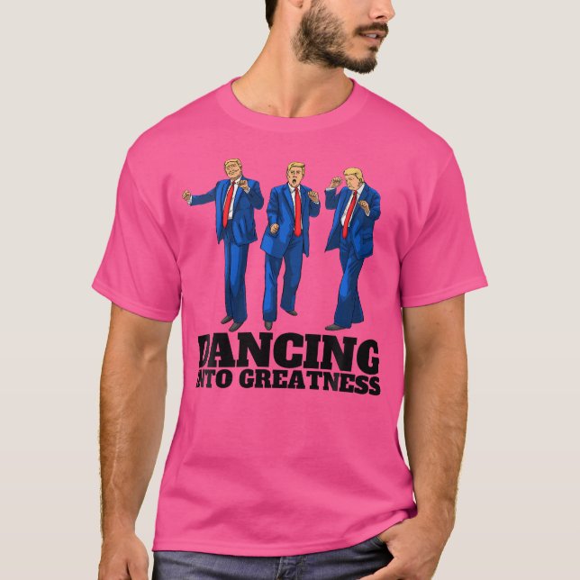 Womens Funny Donald Trump Victory Dance Signature  T-Shirt (Front)