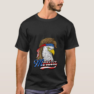 Womens Funny Eagle Mullet 4th Of July USA American T-Shirt