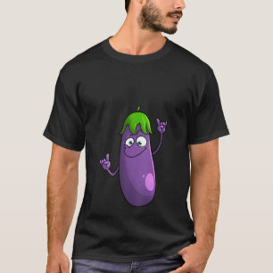 Womens Funny Eggplan S For Men Women Fruit Vegeta T-Shirt