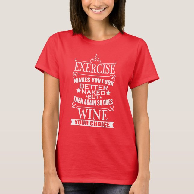 Women's Funny Exercise T-Shirt (Front)