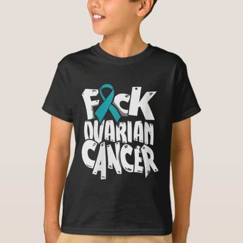 Womens Funny For Ovarian Cancer Awareness Ribbon G T_Shirt