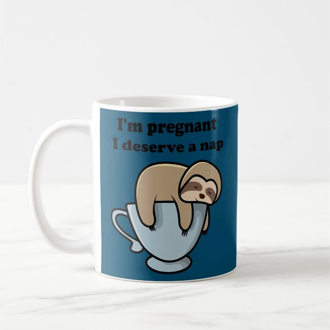 Womens Funny Gift For Pregnant Women New Mom Fun Coffee Mug (Left)