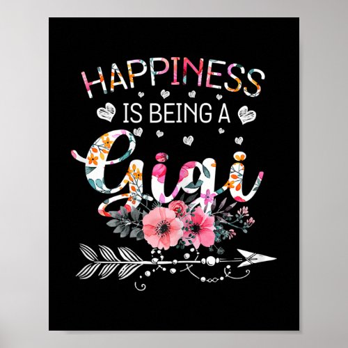 Womens Funny Gigi Mothers Day Gifts Happiness is Poster