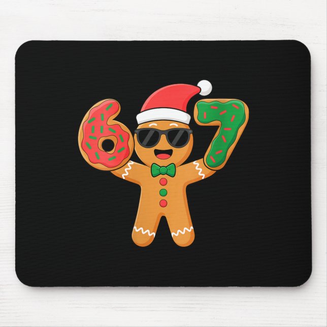 Womens Funny Gingerbread Six Seven 67 Ice Cream Dr Mouse Pad (Front)