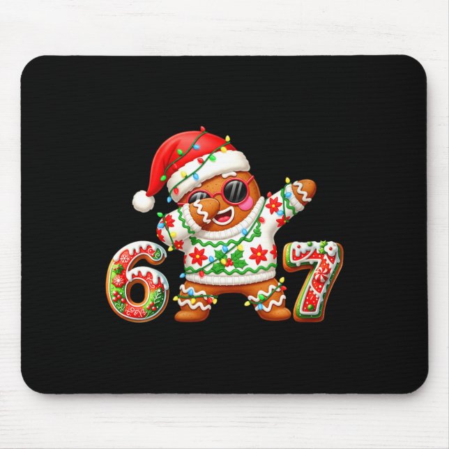 Womens Funny Gingerbread Six Seven 67 Ice Cream Dr Mouse Pad (Front)