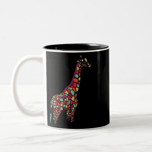 Womens Funny giraffe drawing forest ranger cool Gi Two_Tone Coffee Mug