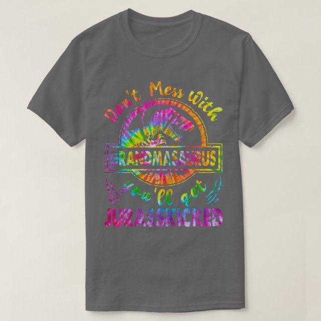 Womens Funny Grandma Saurus Mother's Day T Re Dino T-Shirt (Design Front)