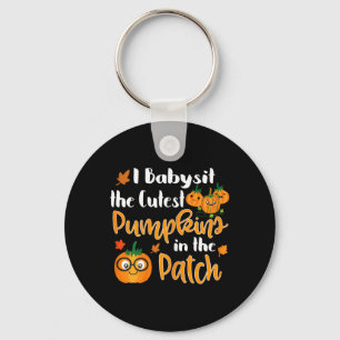 Womens Funny Halloween Shirts Babysit The Cutest Keychain