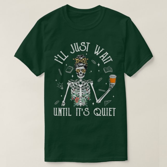 Womens Funny Halloween Teacher  Women Skeleton Dri T-Shirt (Design Front)