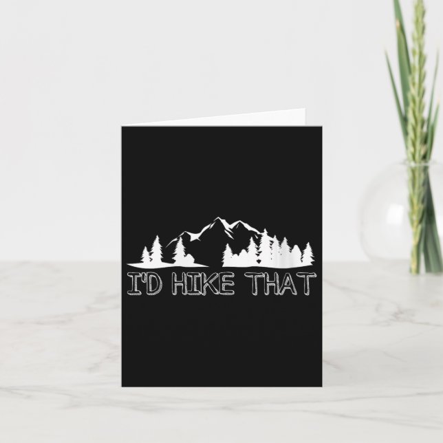 Womens Funny Hiking Lover Boyfriend Birthday Gift  Card (Front)
