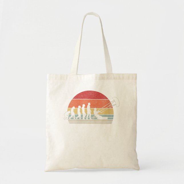 Womens Funny Kitesurf Print Retro Vintage Kite Sur Tote Bag (Front)