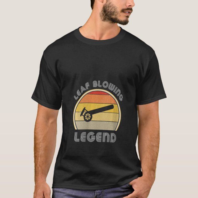 Womens Funny Lawn Care Men Leaf Blower Legend Land T-Shirt (Front)