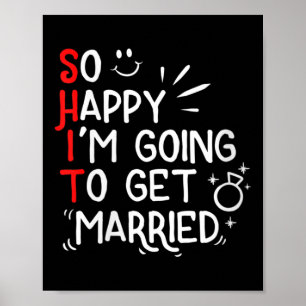 Womens Funny Marriage Gift Hilarious Groom Bride W Poster