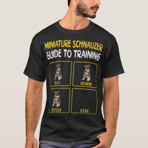 Womens Funny Miniature Schnauzer Guide To Training T_Shirt