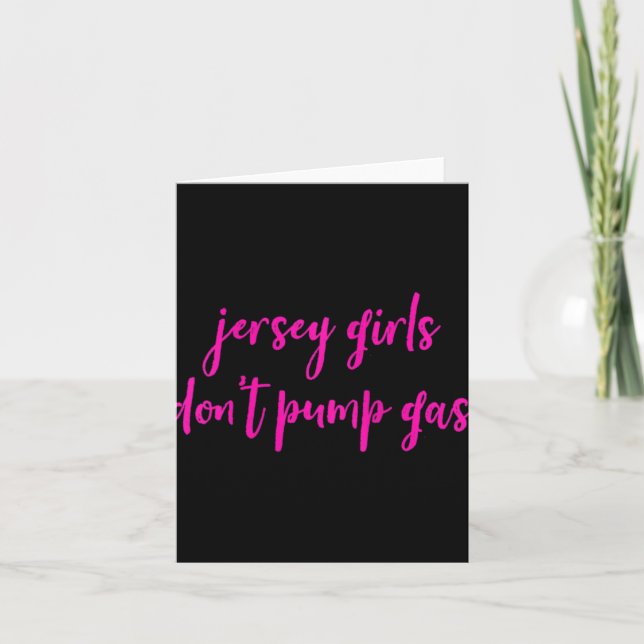 Womens Funny New Jersey Women, Jersey Girls Don't  Card (Front)