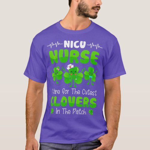 Womens Funny NICU Nurse Irish St Patricks Day Cute T_Shirt
