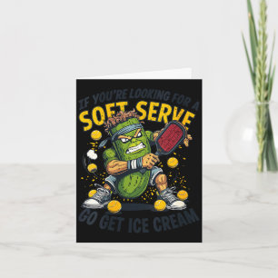 Womens funny pickleball pun lover with a pickle card