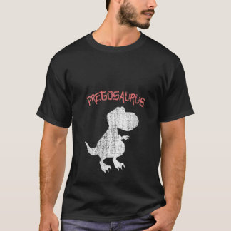 Womens Funny Pregosaurus Pregnant Dinosaur Hallowe T-Shirt