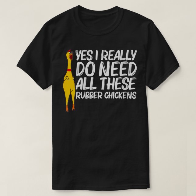Womens Funny Rubber Chicken Gift Men Women Rubber  T-Shirt (Design Front)