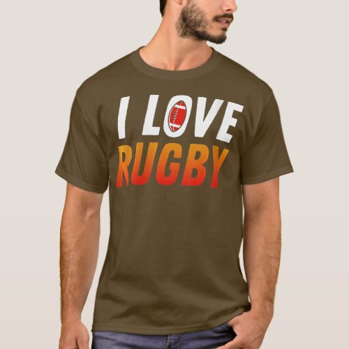 Womens Funny Rugby Player   I Love Rugby VNeck  T_Shirt
