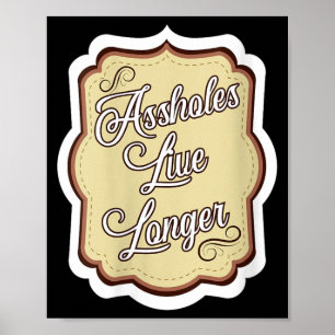 Womens Funny Sarcastic Humor Sarcasm Quote Holes Poster