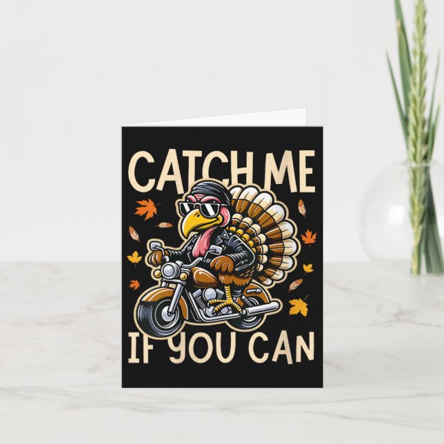 Womens Funny Saying Turkey Riding A Motorcycle Tha Card (Front)