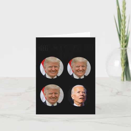 Womens Funny Shopping Cart Trump Biden Election Me Card