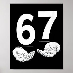 Womens Funny Six Seven 6 7 Meme Gen Alpha Slang 6 Poster