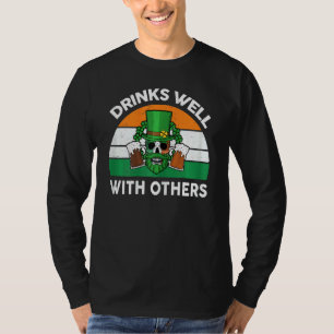 Womens Funny St Patricks Day Drinking Drinks Well T-Shirt