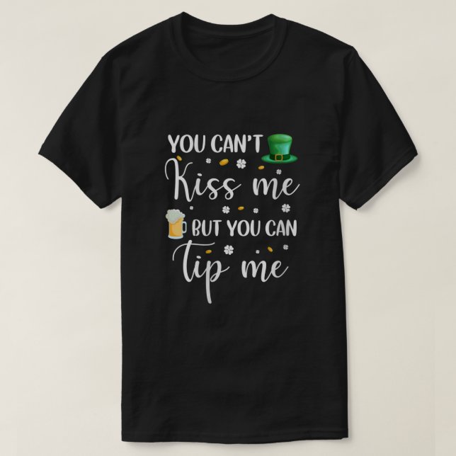 Womens Funny St Patricks Day Waitress Bartender Wa T-Shirt (Design Front)