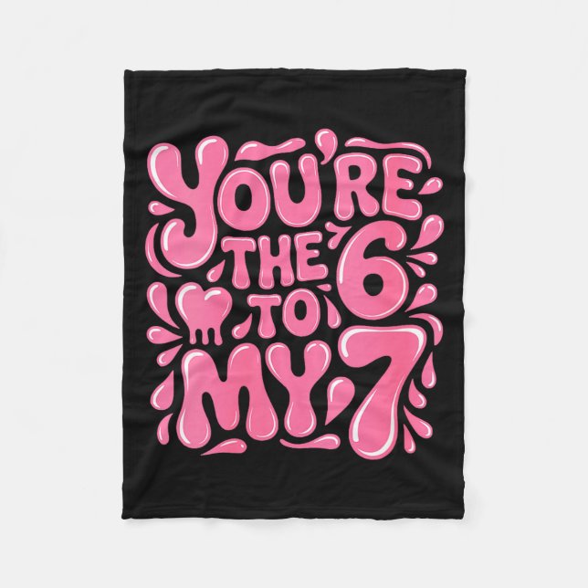 Women's Funny Valentines Day 67 Meme Couples You'r Fleece Blanket (Front)