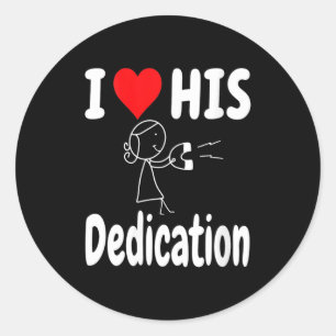 Women's Funny Valentine's Day Couple Matching I Lo Classic Round Sticker