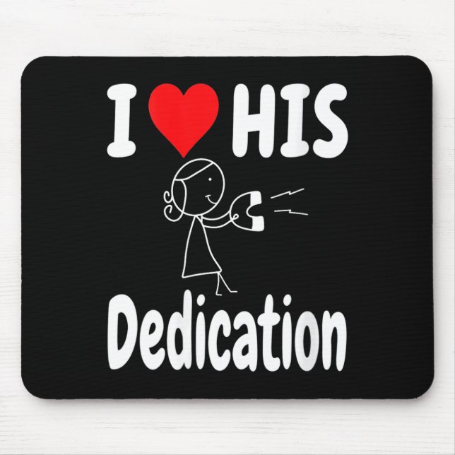 Women's Funny Valentine's Day Couple Matching I Lo Mouse Pad (Front)