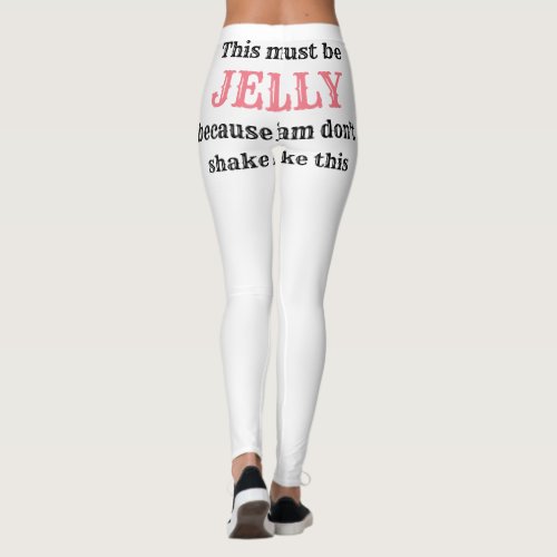 Womens Funny Workout Fashion JELLY SHAKE Leggings