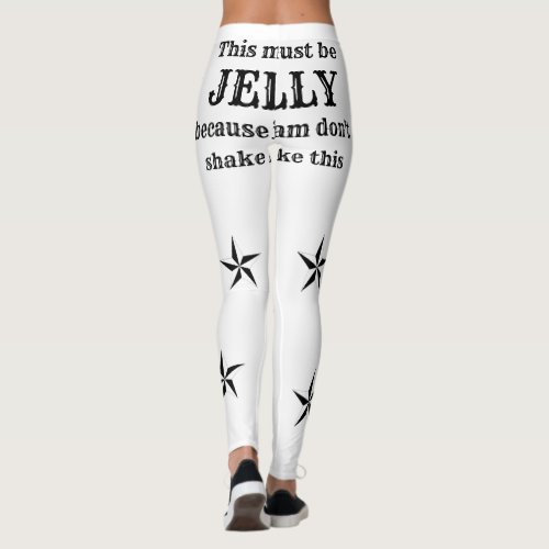 Womens Funny Workout Fashion JELLY SHAKE Leggings