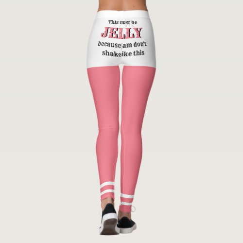 Womens Funny Workout Fashion JELLY SHAKE Leggings