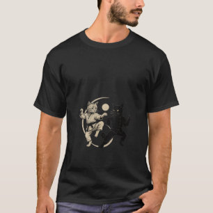 Womens Funny Yin Yang Cat Karate  Martial Arts Gif T-Shirt
