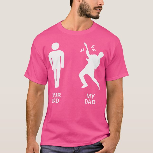 Womens Funny Your Dad Vs My Daddy Guitar Musician  T-Shirt (Front)
