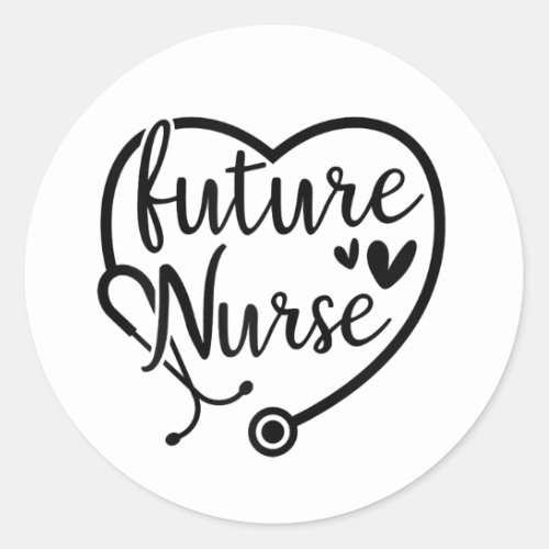 Womens Future Nurse Shirts Gifts for Women T_Shirt Classic Round Sticker