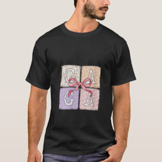Womens Gaga Flowers Coquette Bow Cute Mom Grandma  T-Shirt