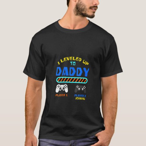 Womens Gamer Dad Player Game Console I Leveled Up  T_Shirt