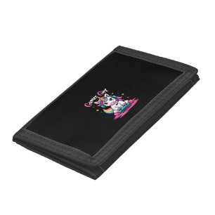 Womens Gamer Girl Gamer, Unicorn, Colorful Tank To Tri-fold Wallet