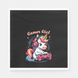 Womens Gamer Girl Unicorn Tank Top Napkins