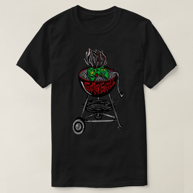 Womens Gamer Grill VNeck  T-Shirt (Design Front)