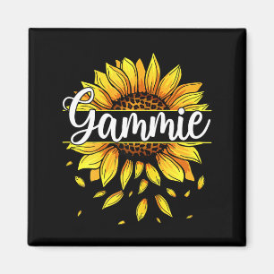 Womens gammie with yellow sunflower floral graphic magnet