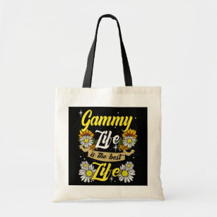 Womens Gammy Life Is The Best Life Sunflower Tote Bag