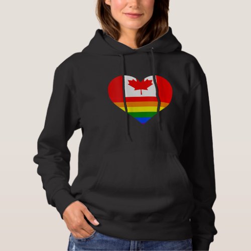 Womens Gay Canada Pride Rainbow Flag V_Neckpng Hoodie
