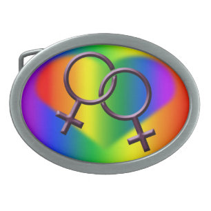 Women's Gay Pride Belt Buckle Rainbow Love Gifts